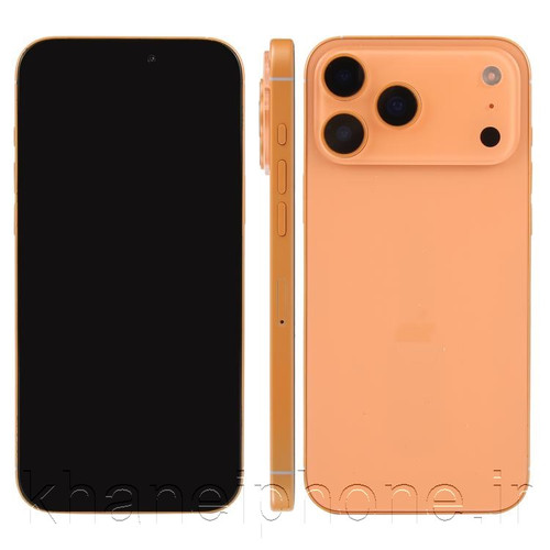 ماکت آیفون 17 پرو با طراحی جدید، ماژول دوربین بزرگتر، فریم آلومینیومی و رنگهای متنوع شامل نارنجی، مشکی و سفید
